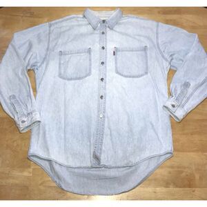 Vintage Levi's Red Tab 100% Cotton LS Button Up Pocket Denim Shirt‎  Large